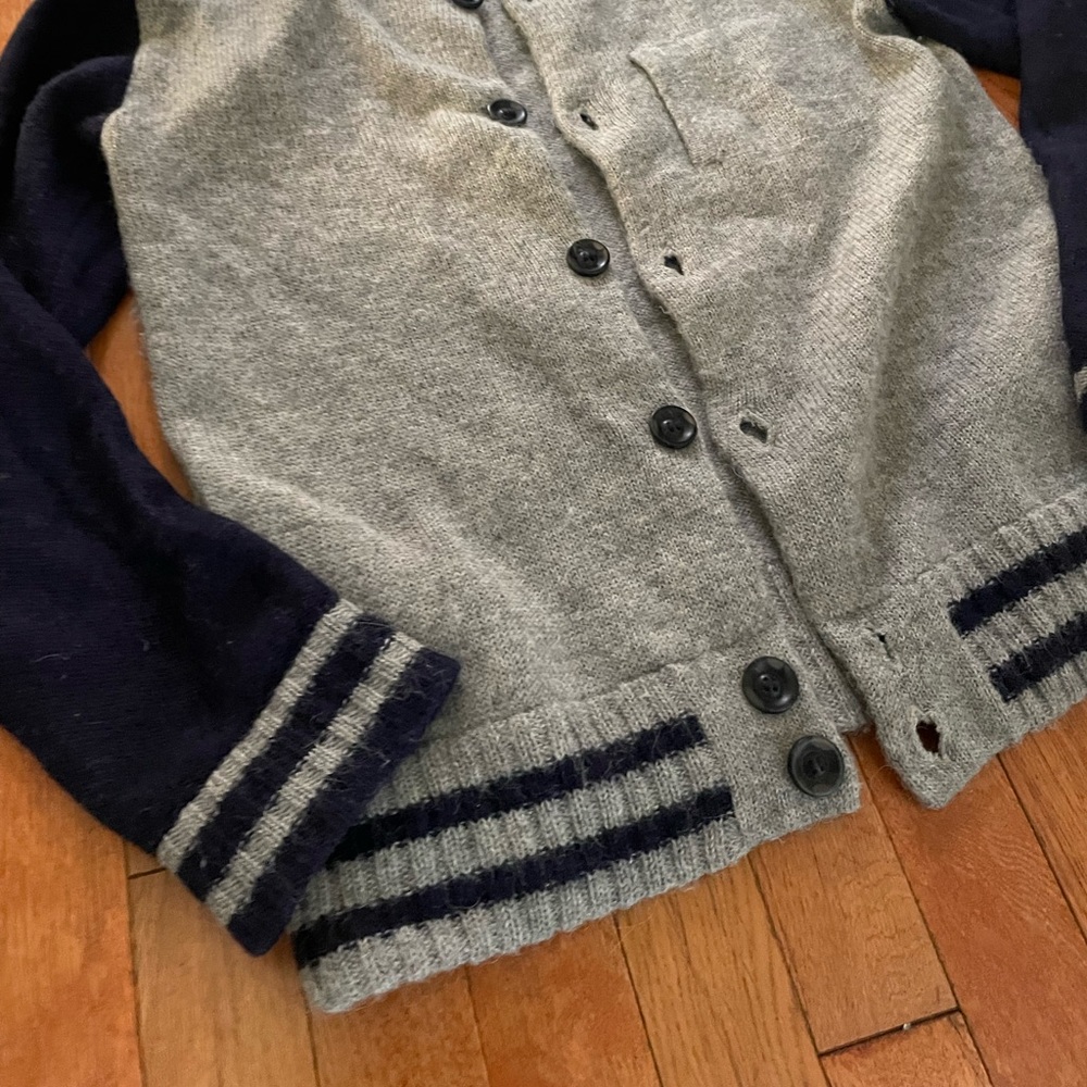 Black Horn Alpaca Cardigan Sweater - Picture 4 of 6